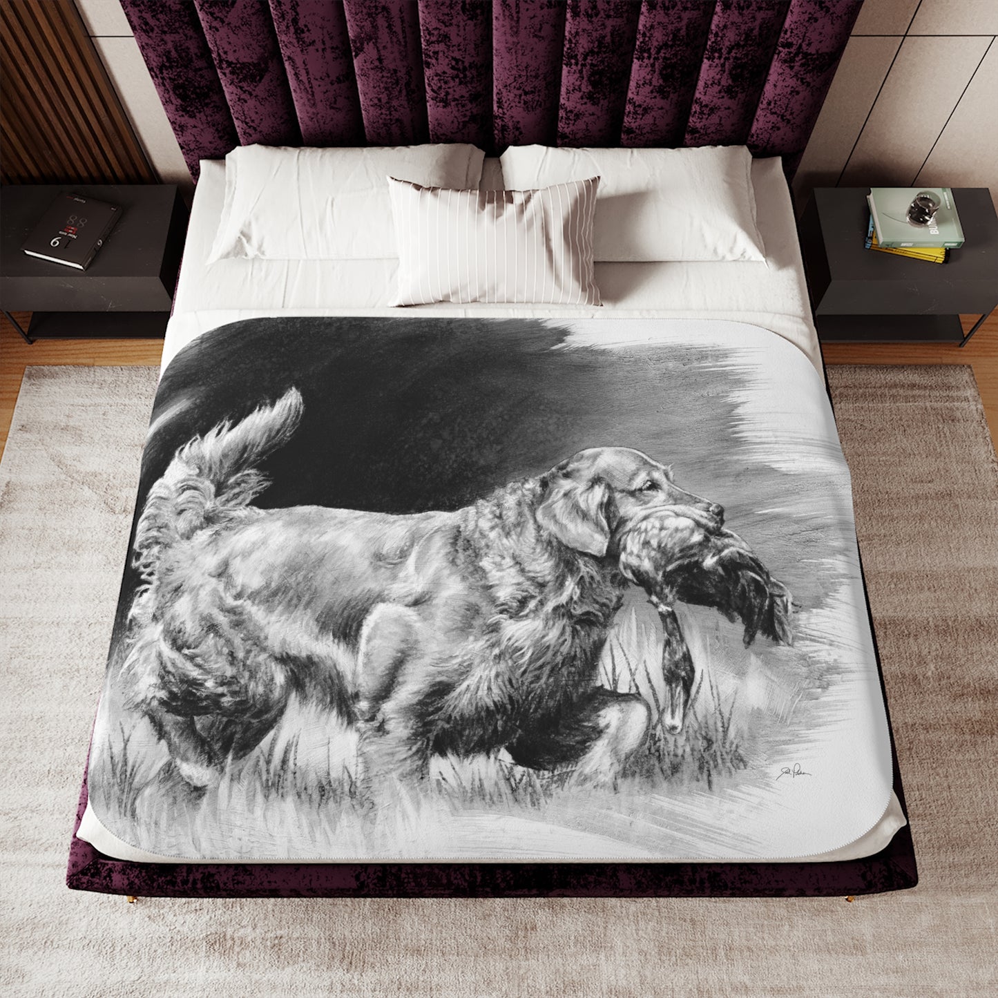 "Good Dog" Sherpa Blanket.