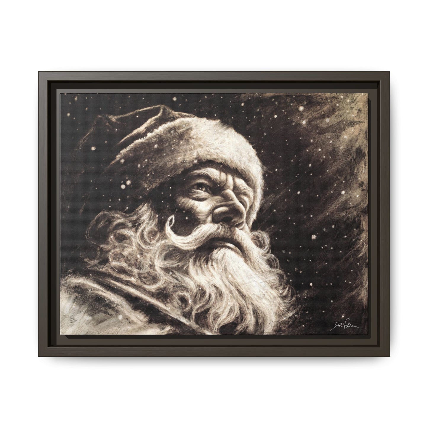 "Kris Kringle" Framed Canvas