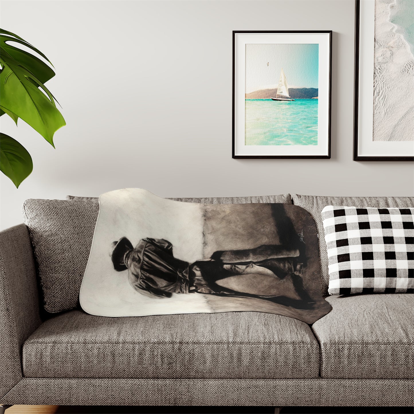 "Cowboy" Sherpa Blanket