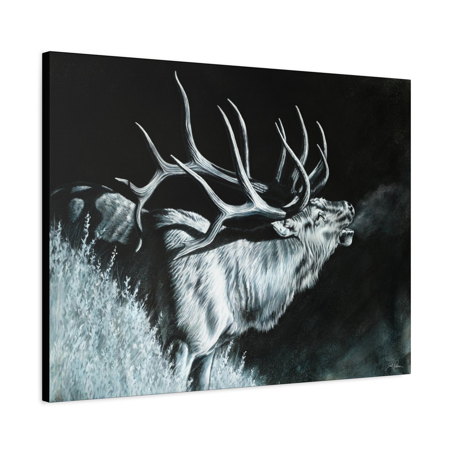 "Moonlit Melody" Stretched Canvas