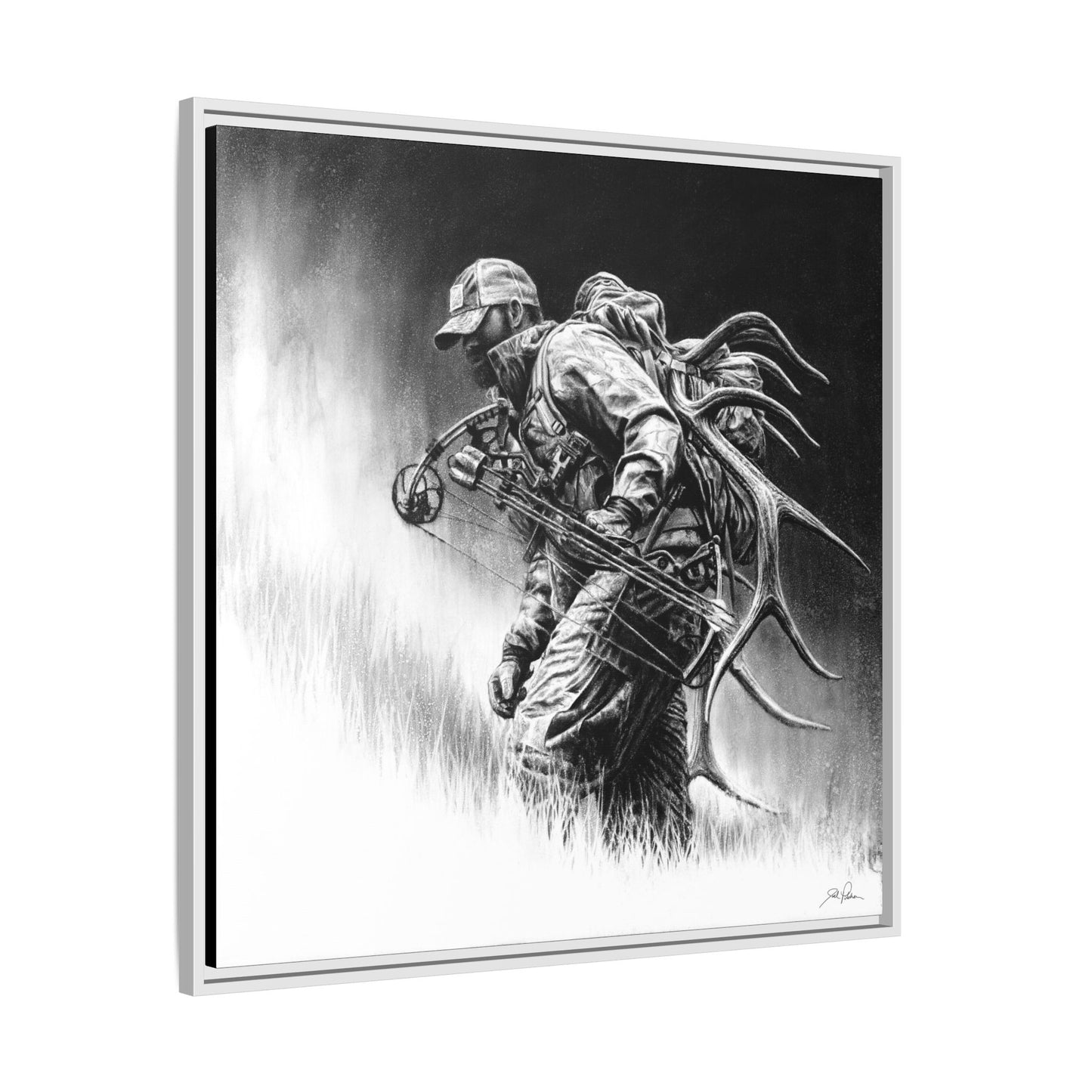 "Uphill Battle" Framed Canvas