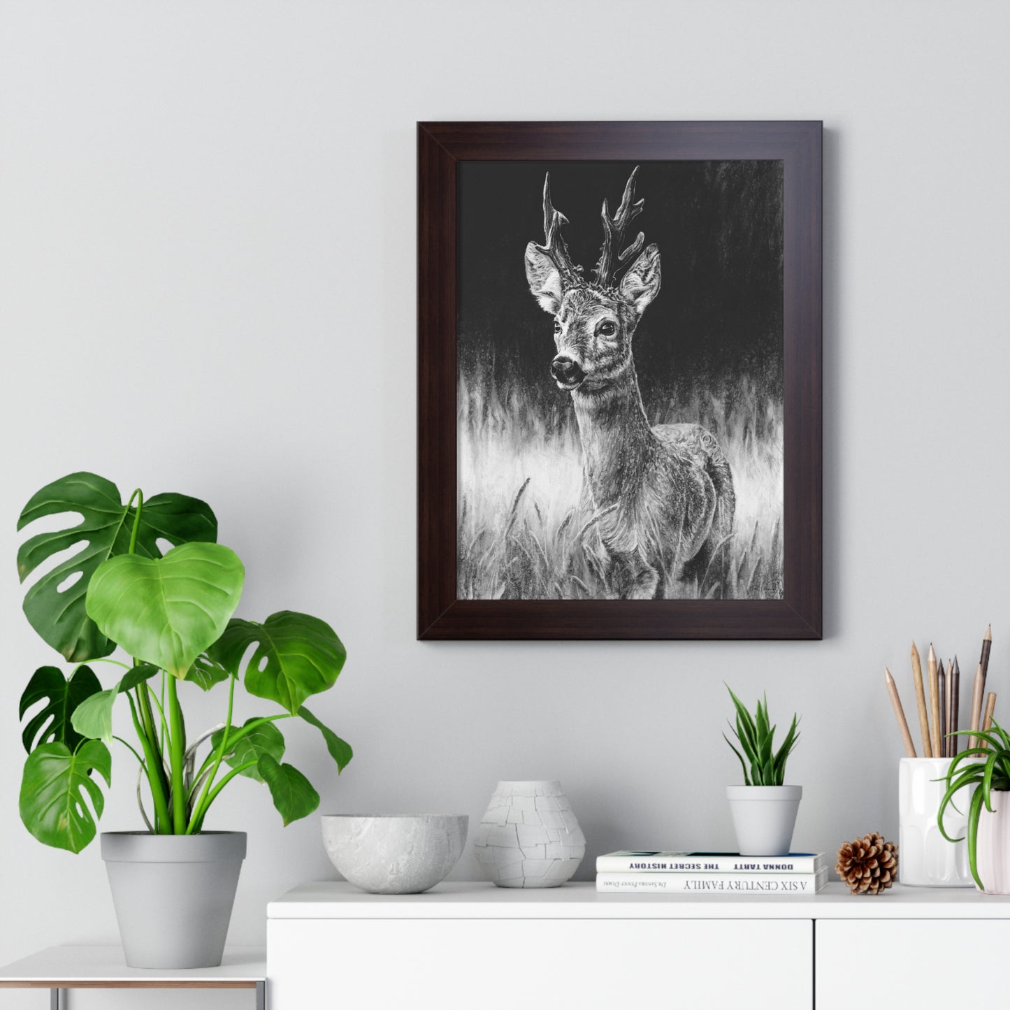 "Roe Deer" Framed Paper Print.
