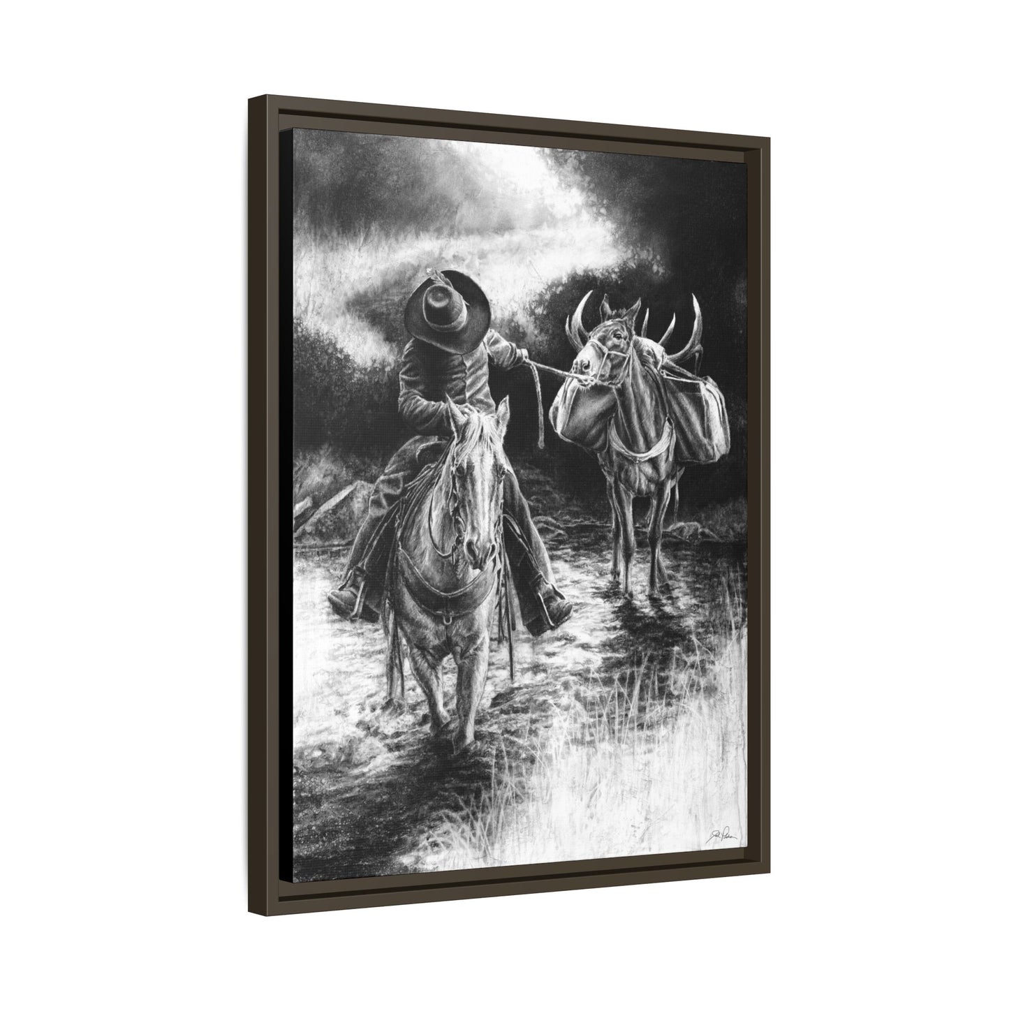 "Shallow Crossing" Framed Canvas