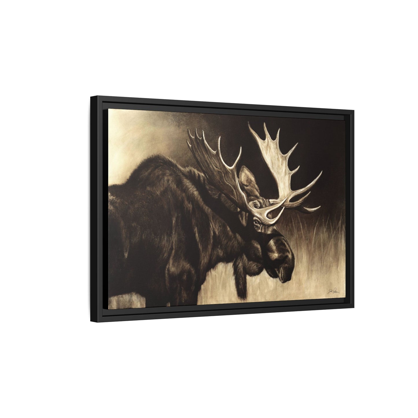 "Mighty Moose" Framed Canvas