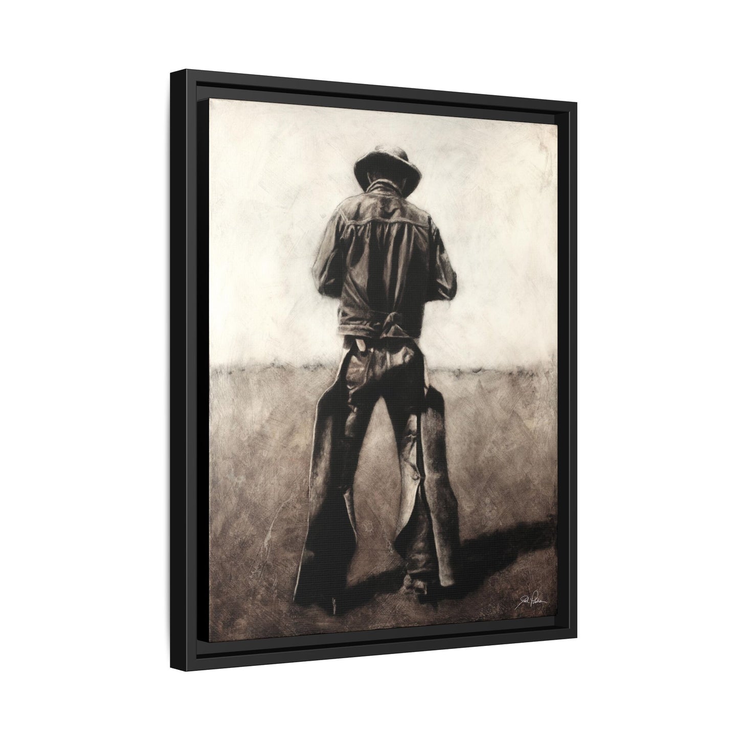 "Cowboy" Framed Canvas