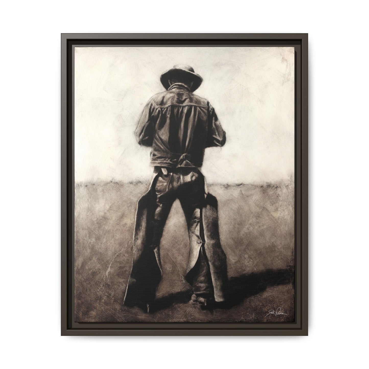 "Cowboy" Framed Canvas