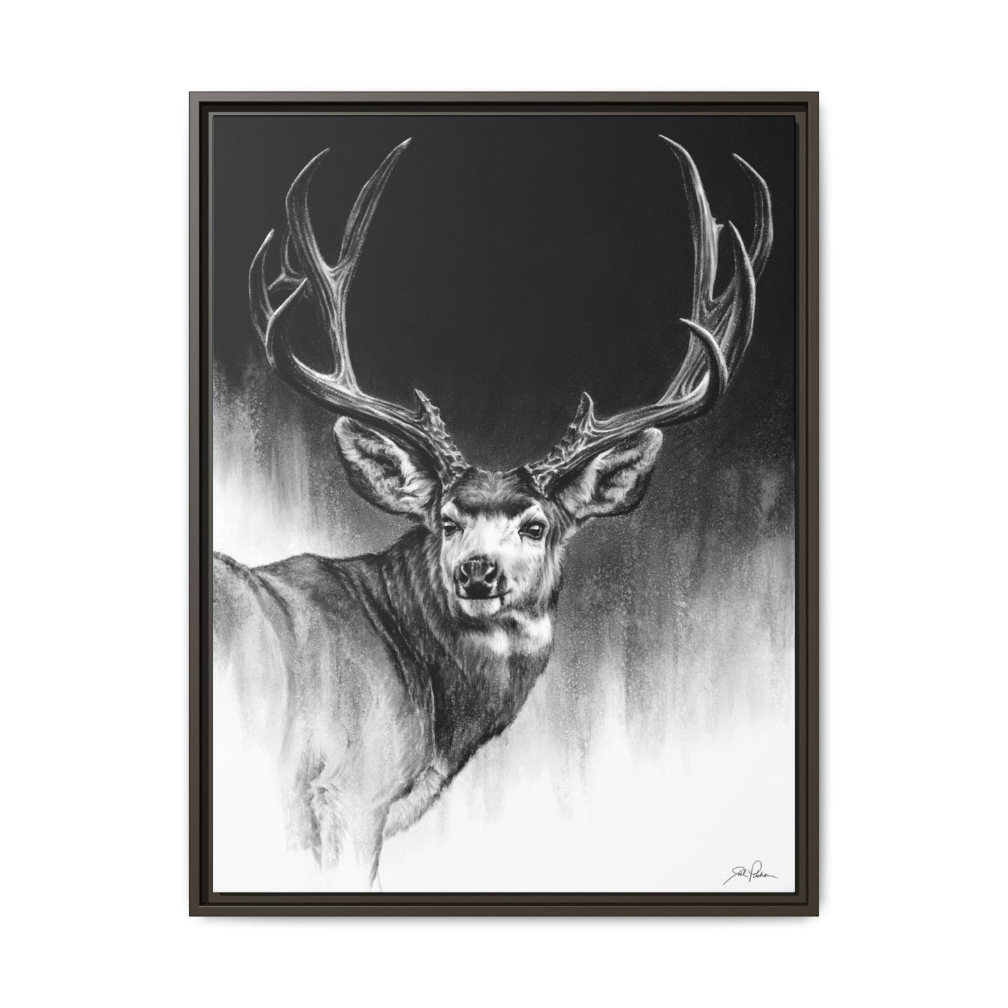 "Looking Back" Framed Canvas