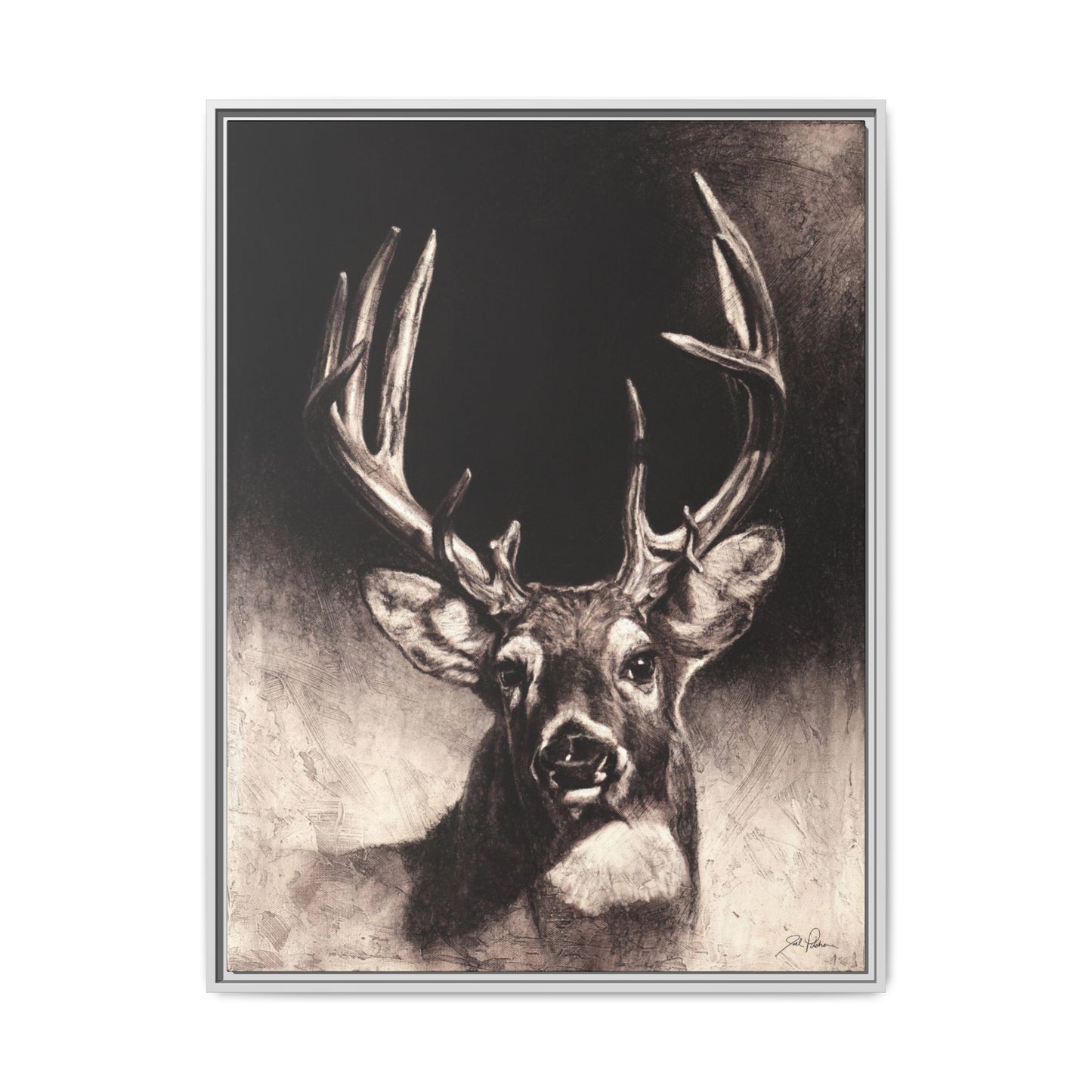 "Nice Buck" Framed Canvas
