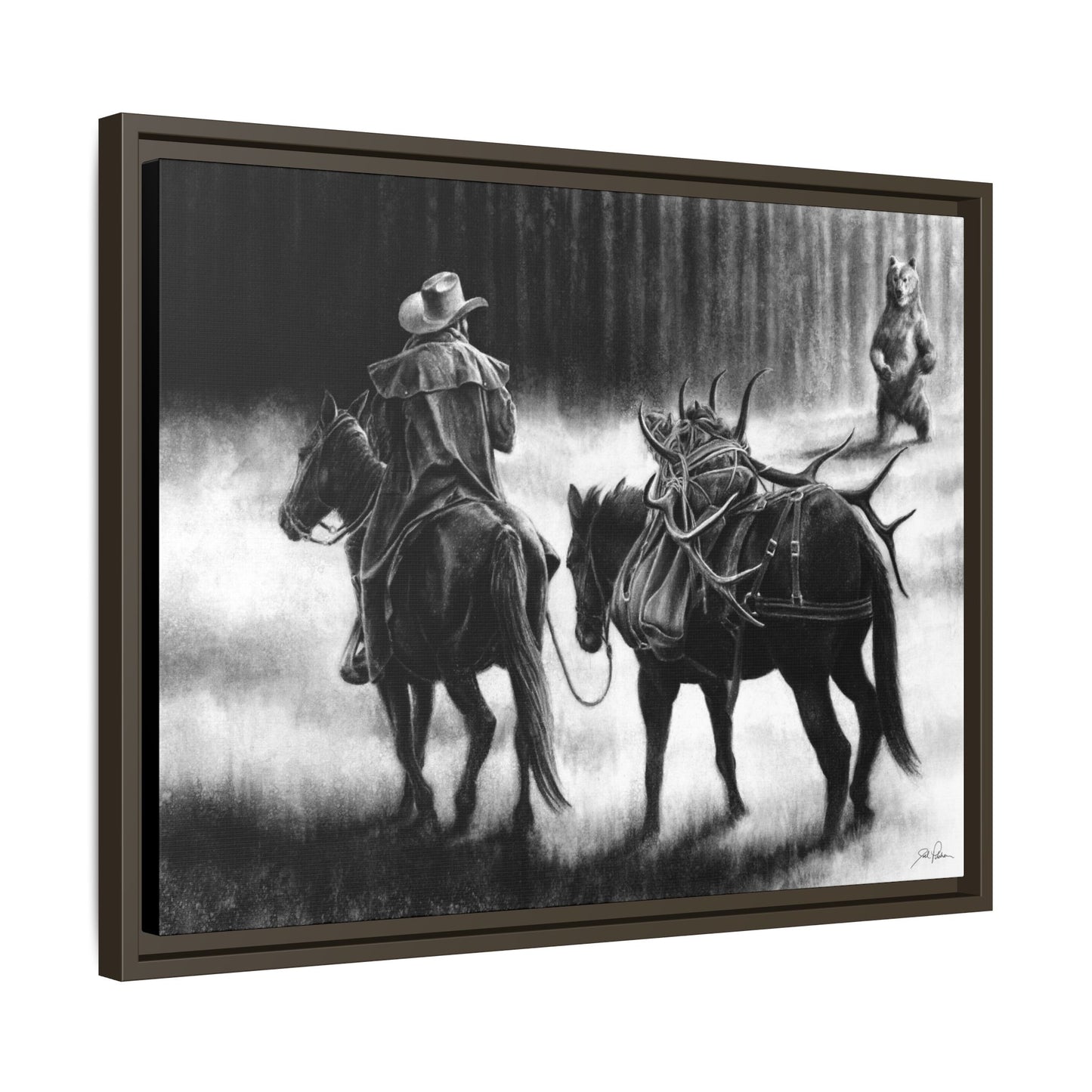 "Just Passin' Through" Framed Canvas