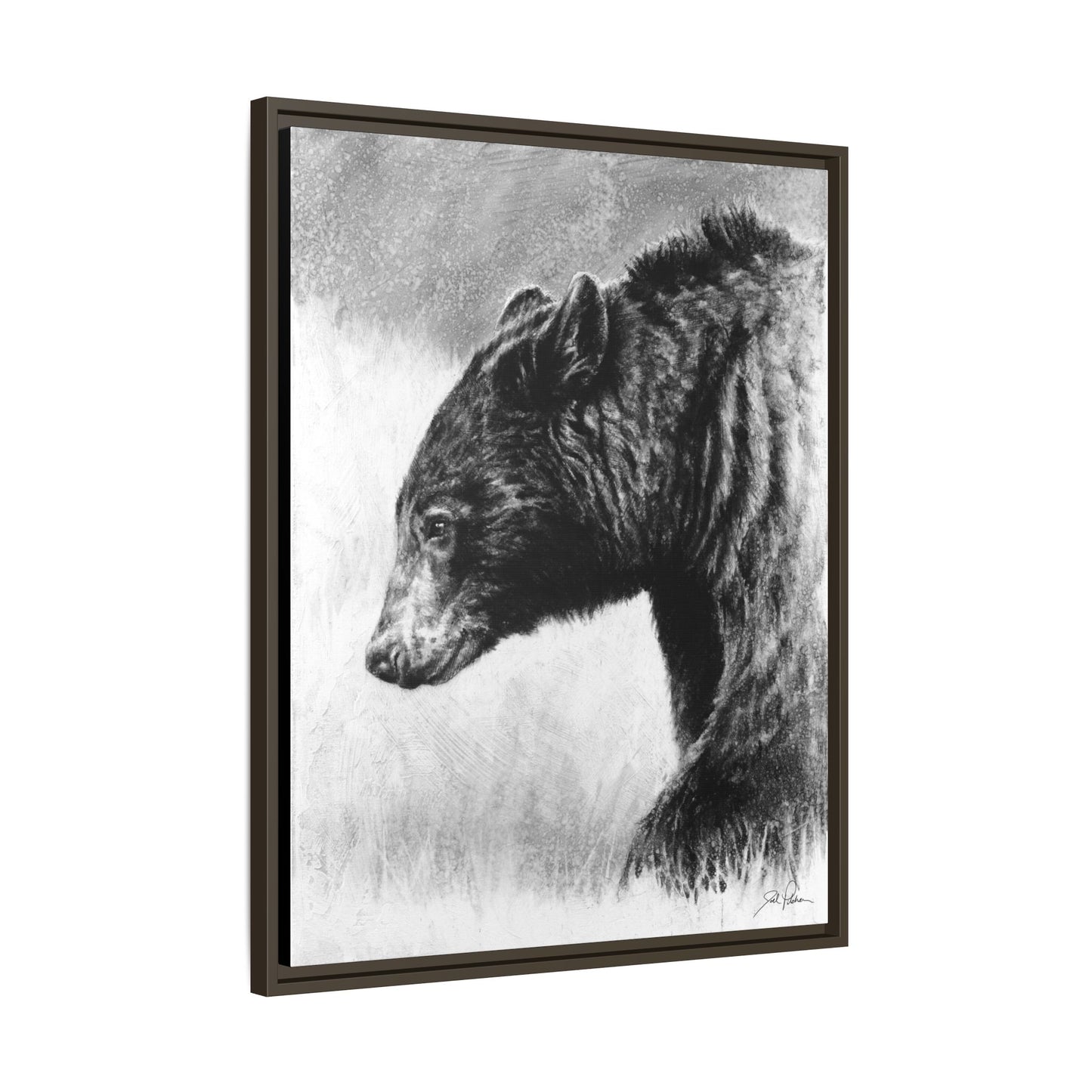 "Burly Bear" Framed Canvas