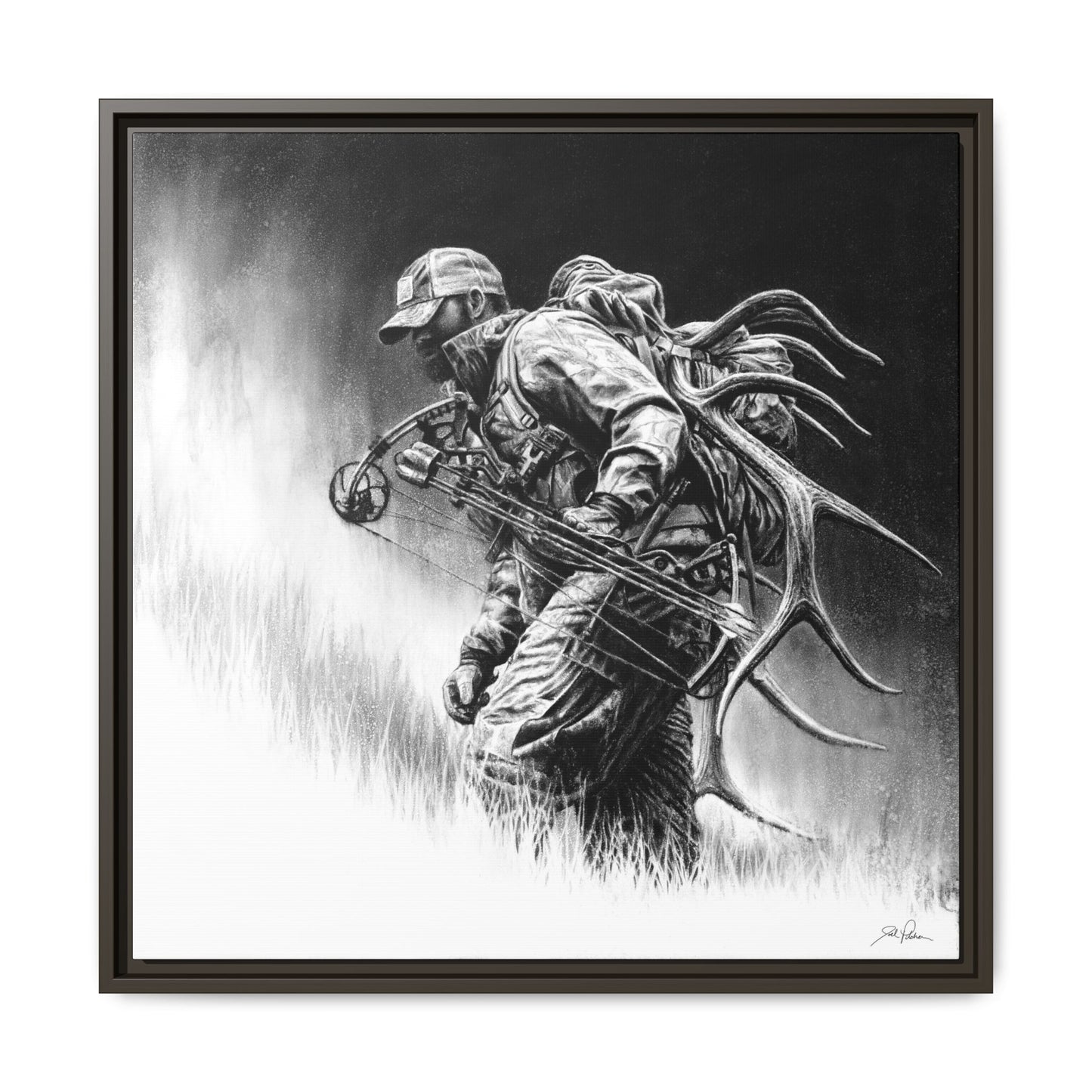"Uphill Battle" Framed Canvas