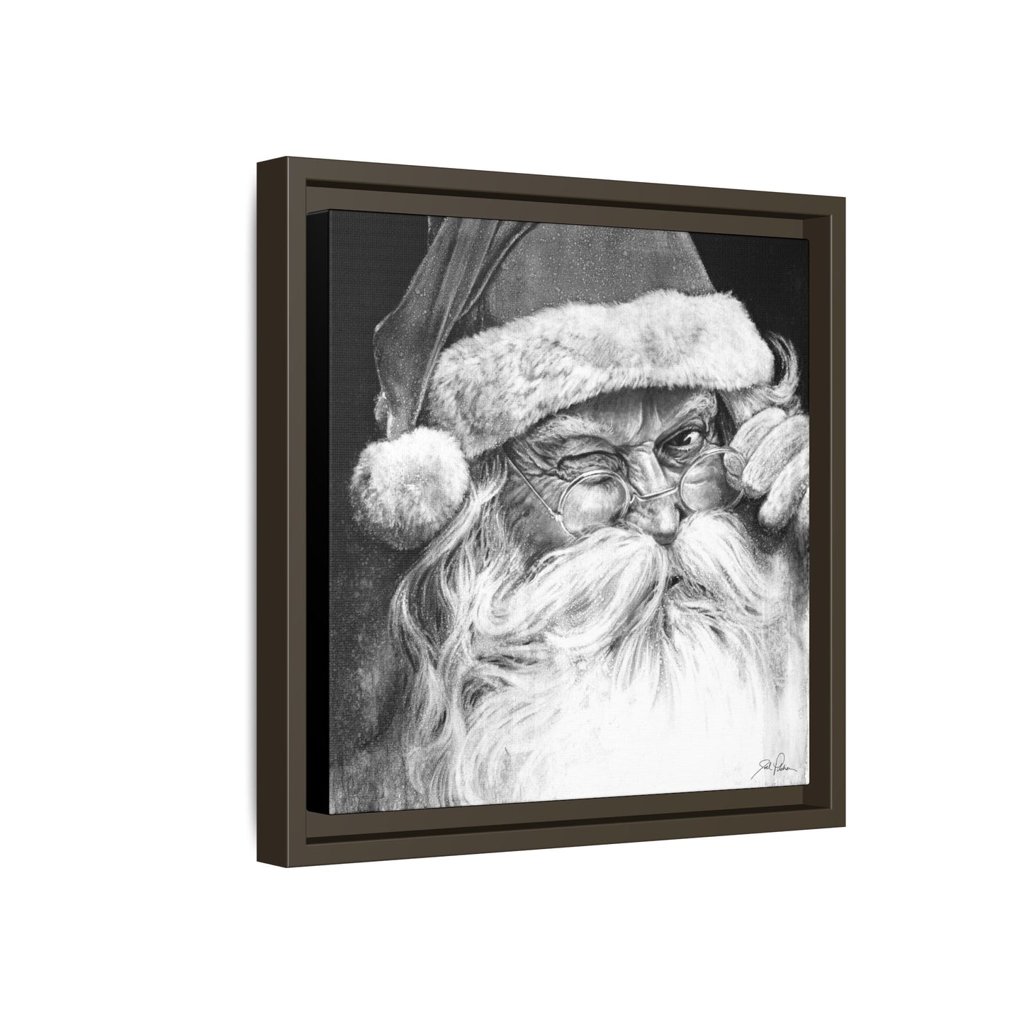 "Ol' Saint Nick" Framed Canvas