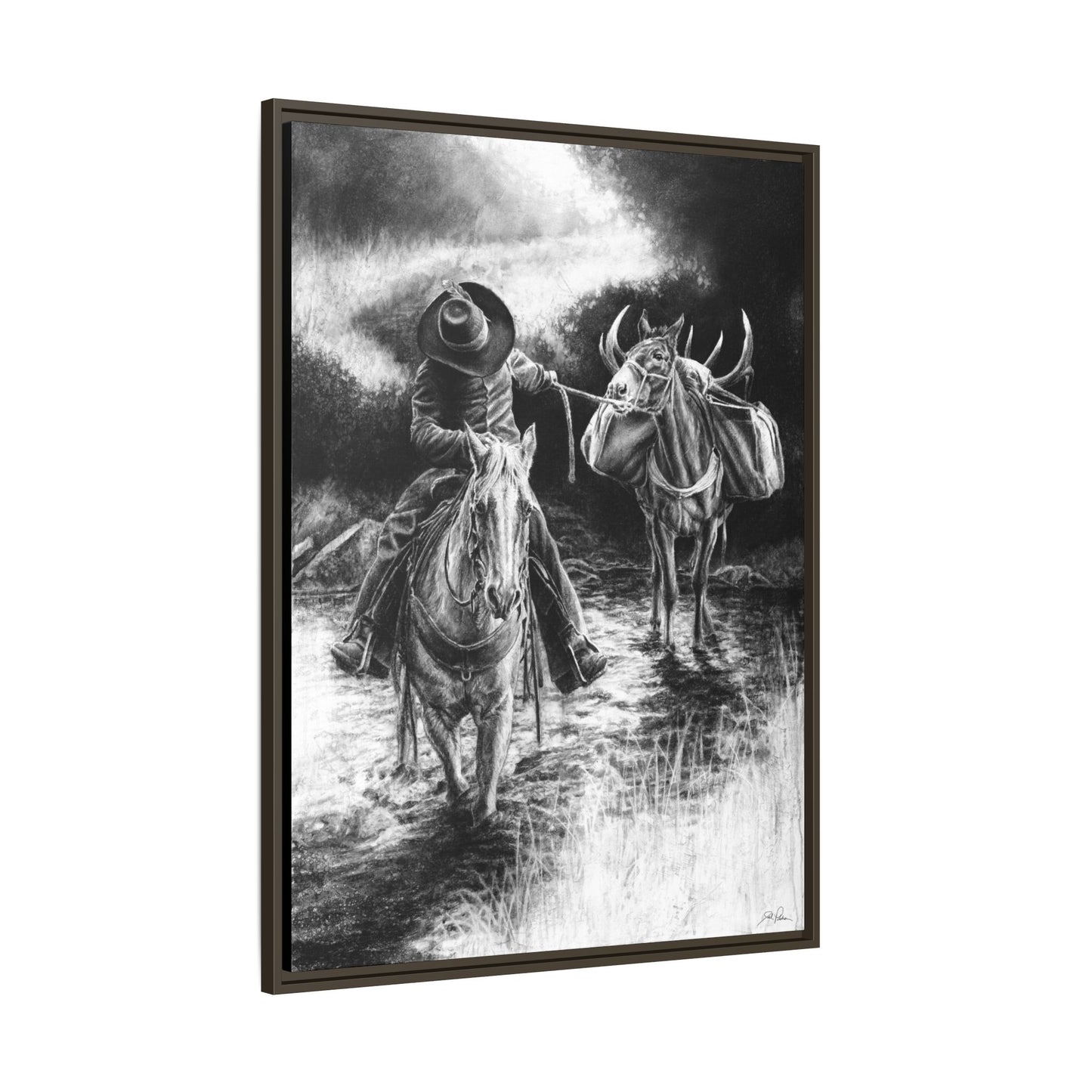 "Shallow Crossing" Framed Canvas