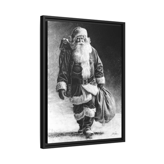 "Right Down Santa Claus Lane" Framed Canvas