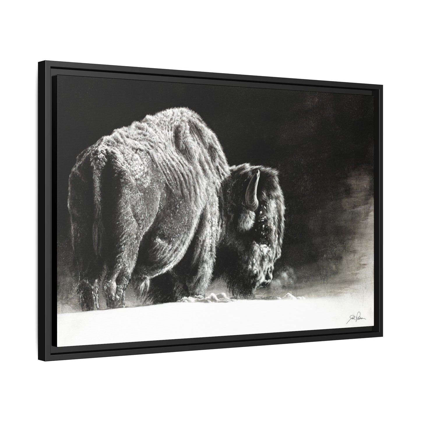 "Frosty" Framed Canvas