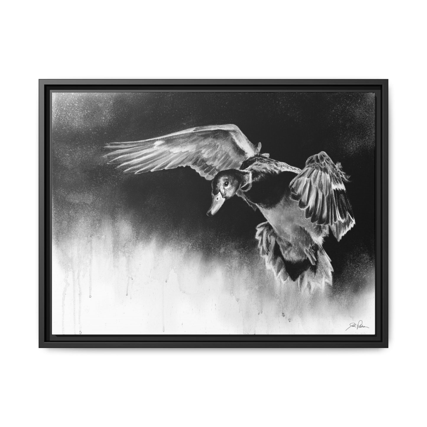 "Controlled Descent" Framed Canvas