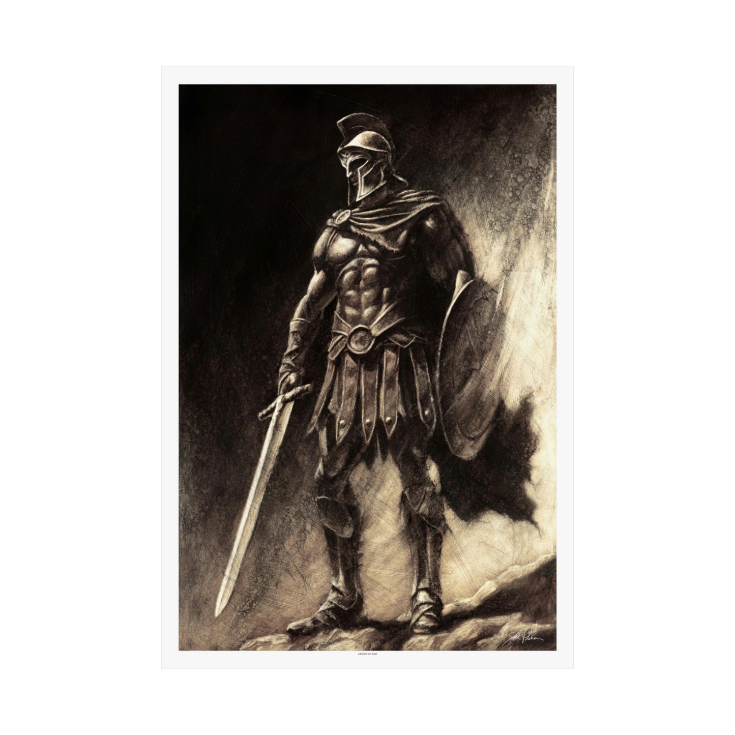 "Armor of God" Premium Matte Paper Print.