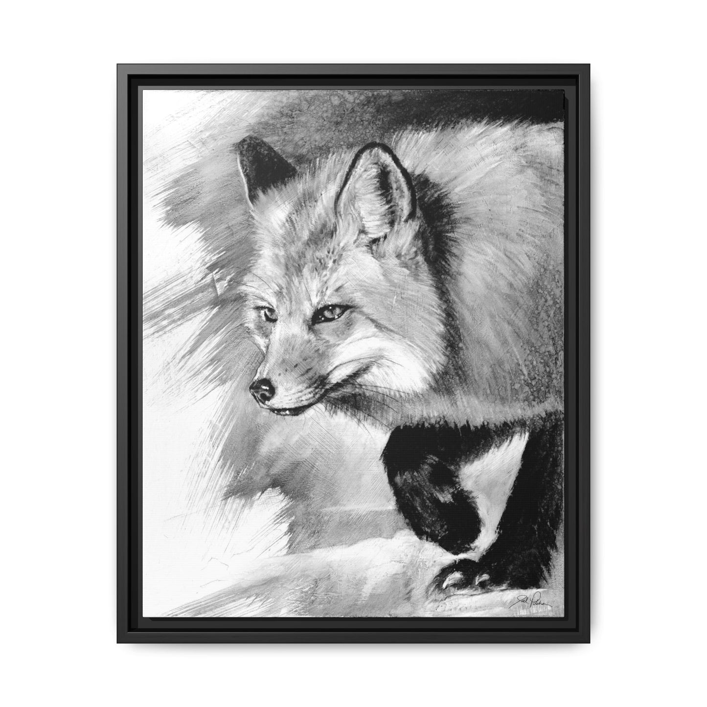 "Fox" Framed Canvas