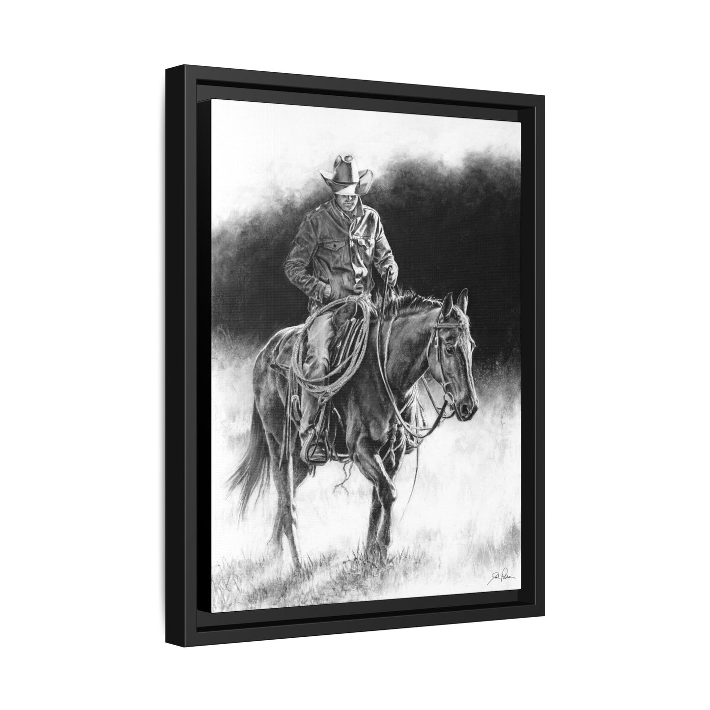 "Ridin' for the Brand" Framed Canvas