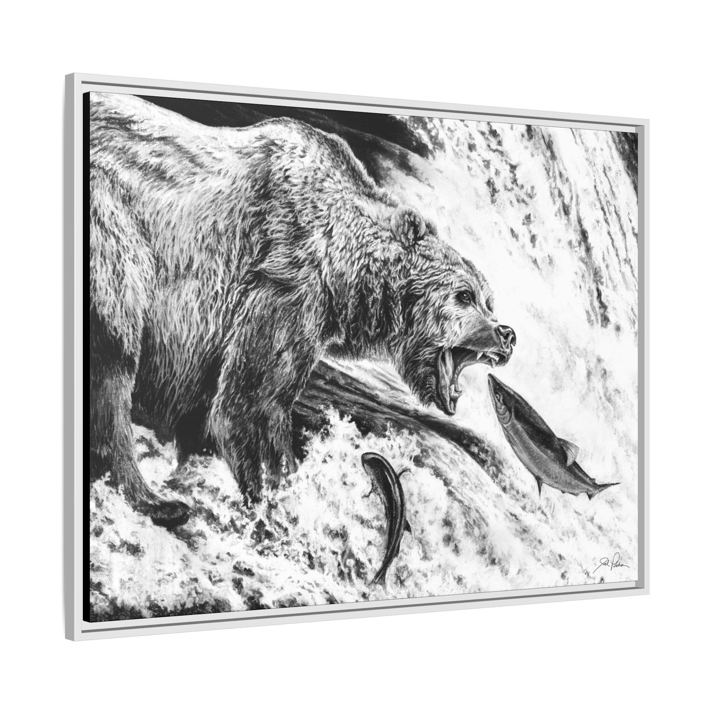 Gone Fishin'" Framed Canvas