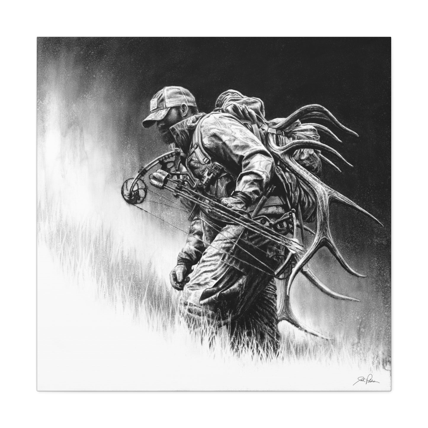 "Uphill Battle" Stretched Canvas