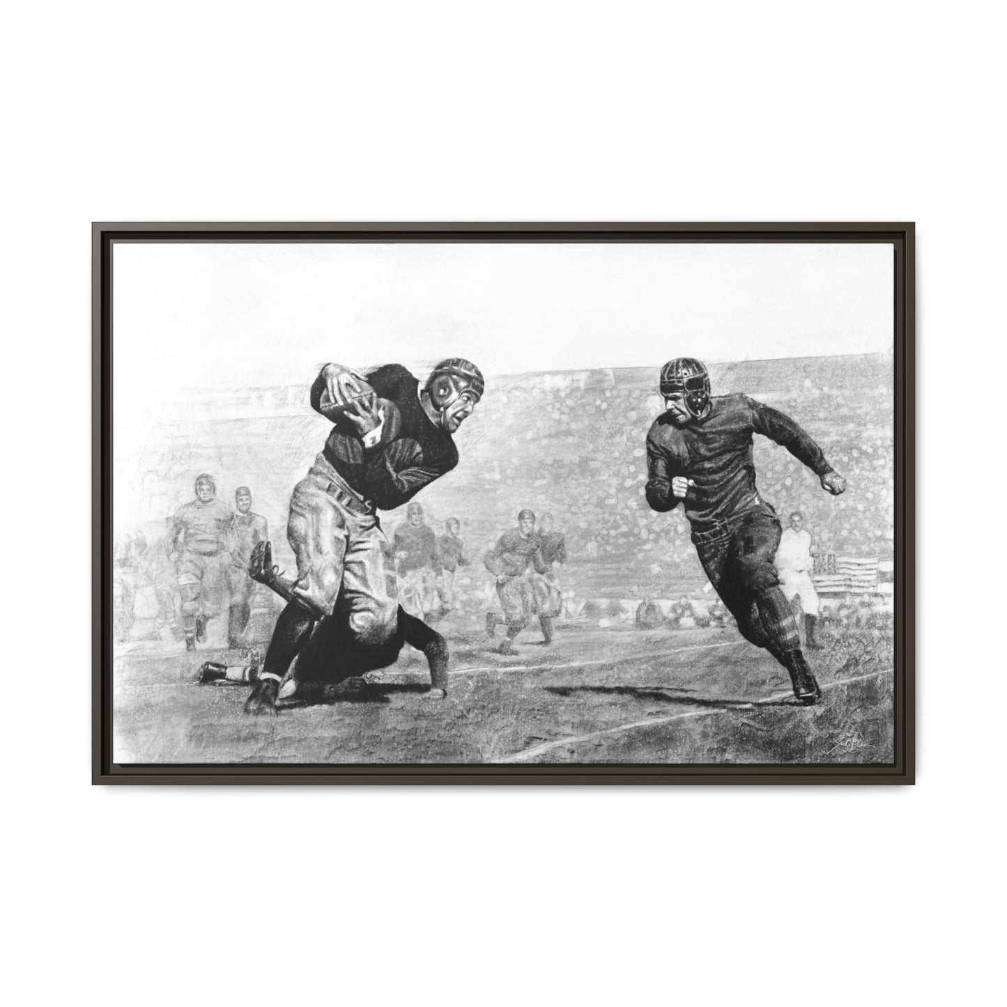 "Leatherheads" Framed Canvas