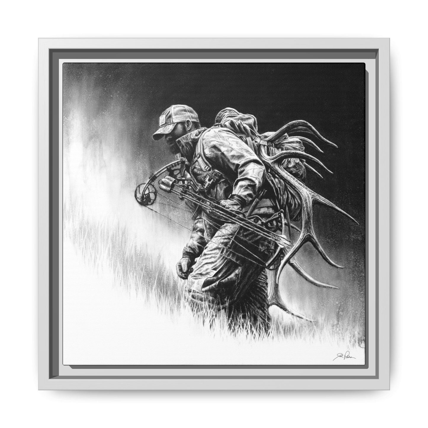 "Uphill Battle" Framed Canvas