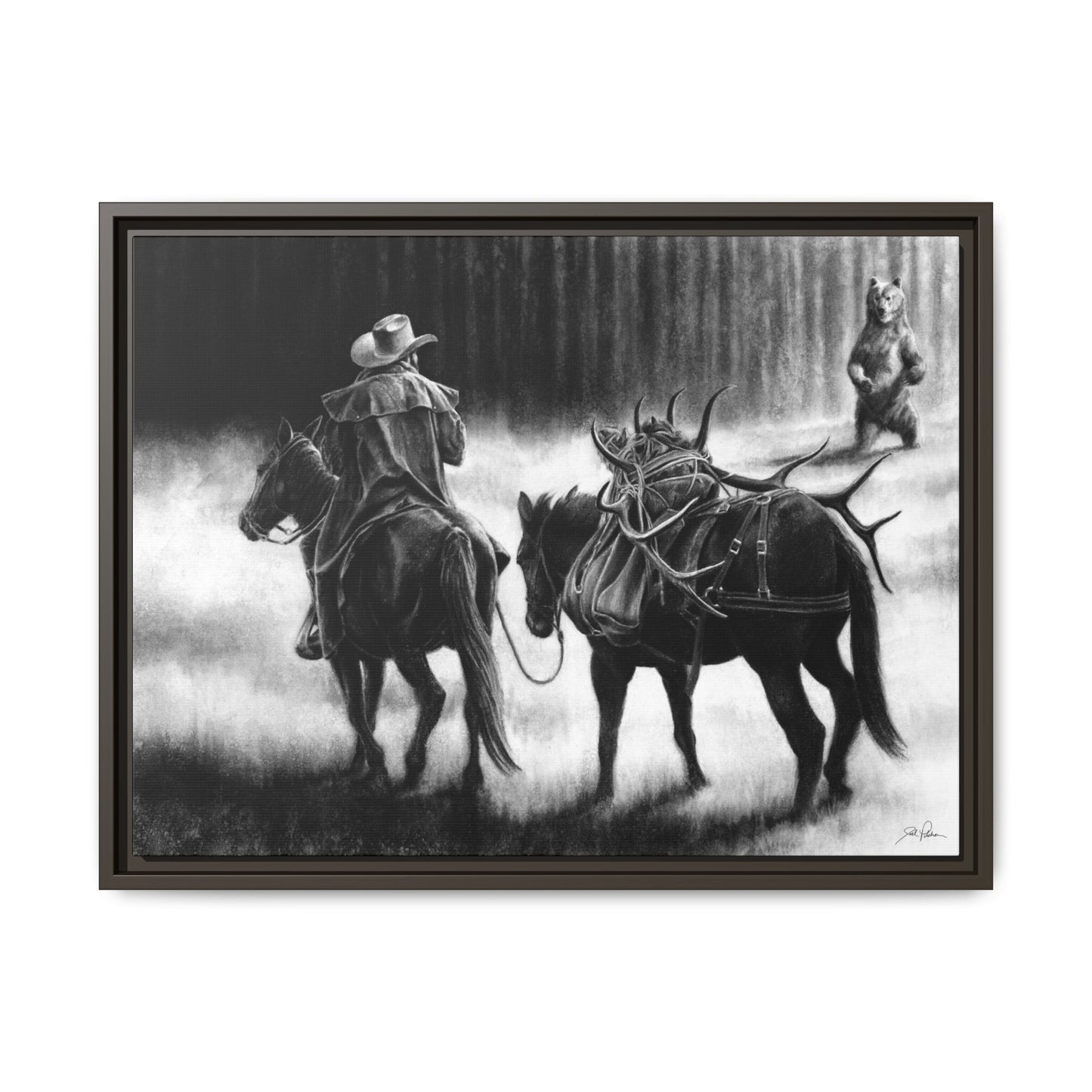 "Just Passin' Through" Framed Canvas