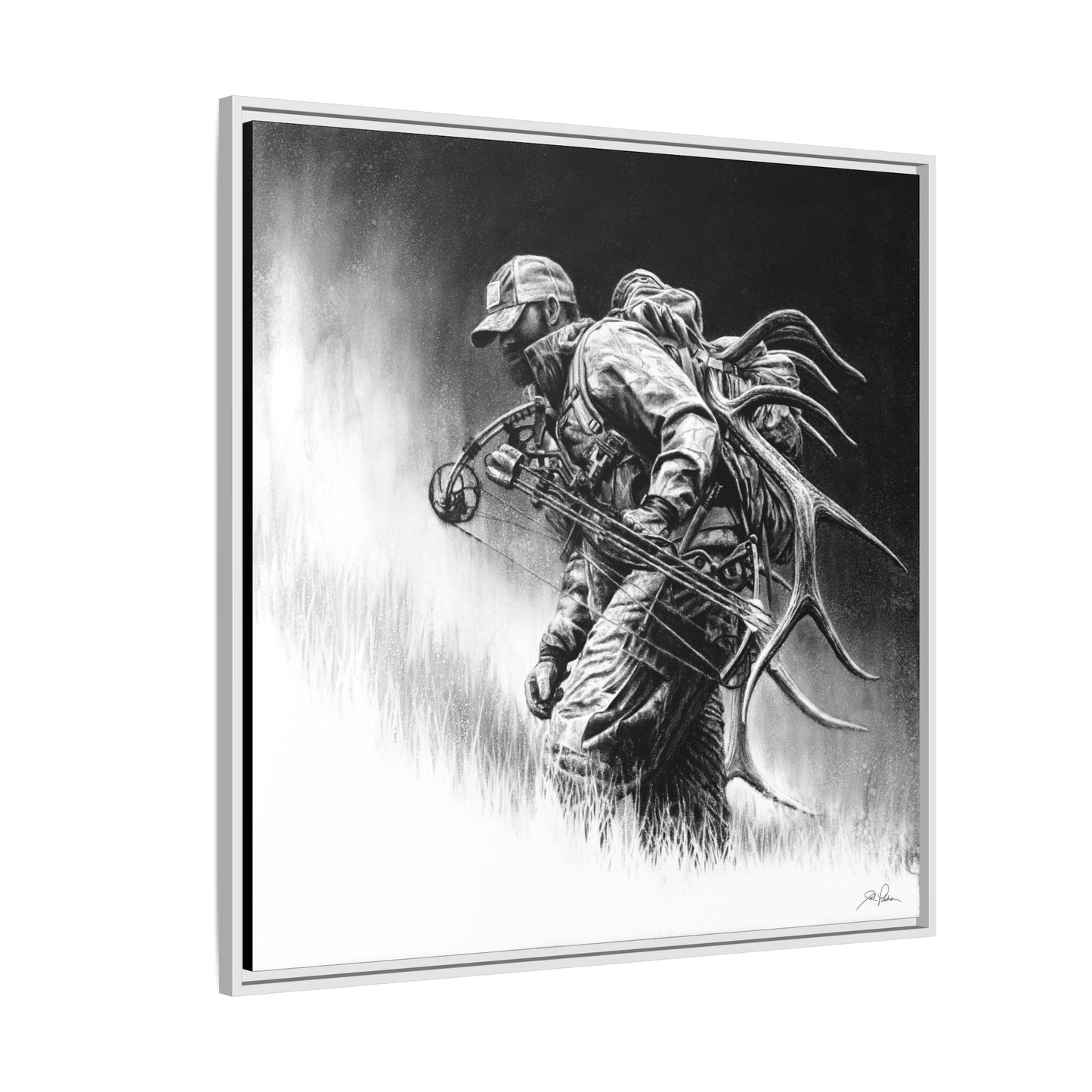 "Uphill Battle" Framed Canvas