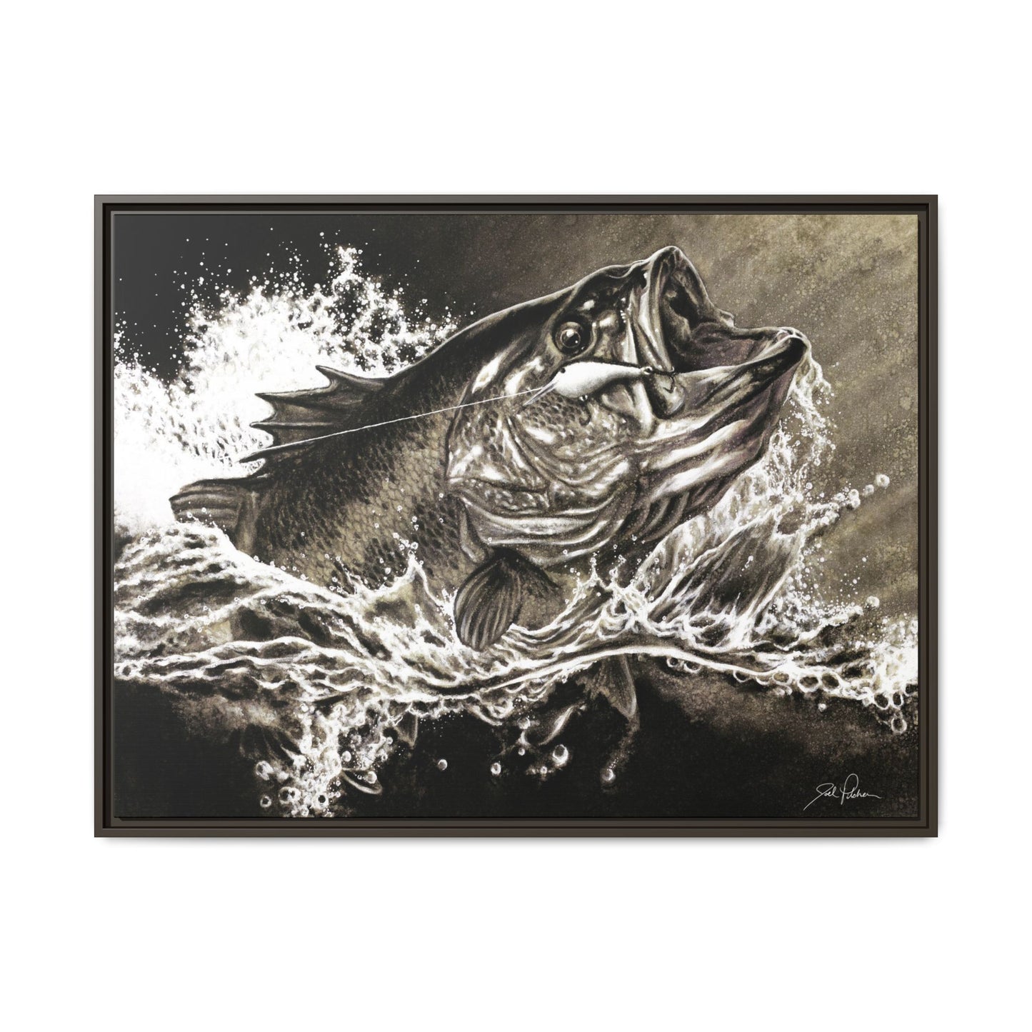 "Hooked" Framed Canvas