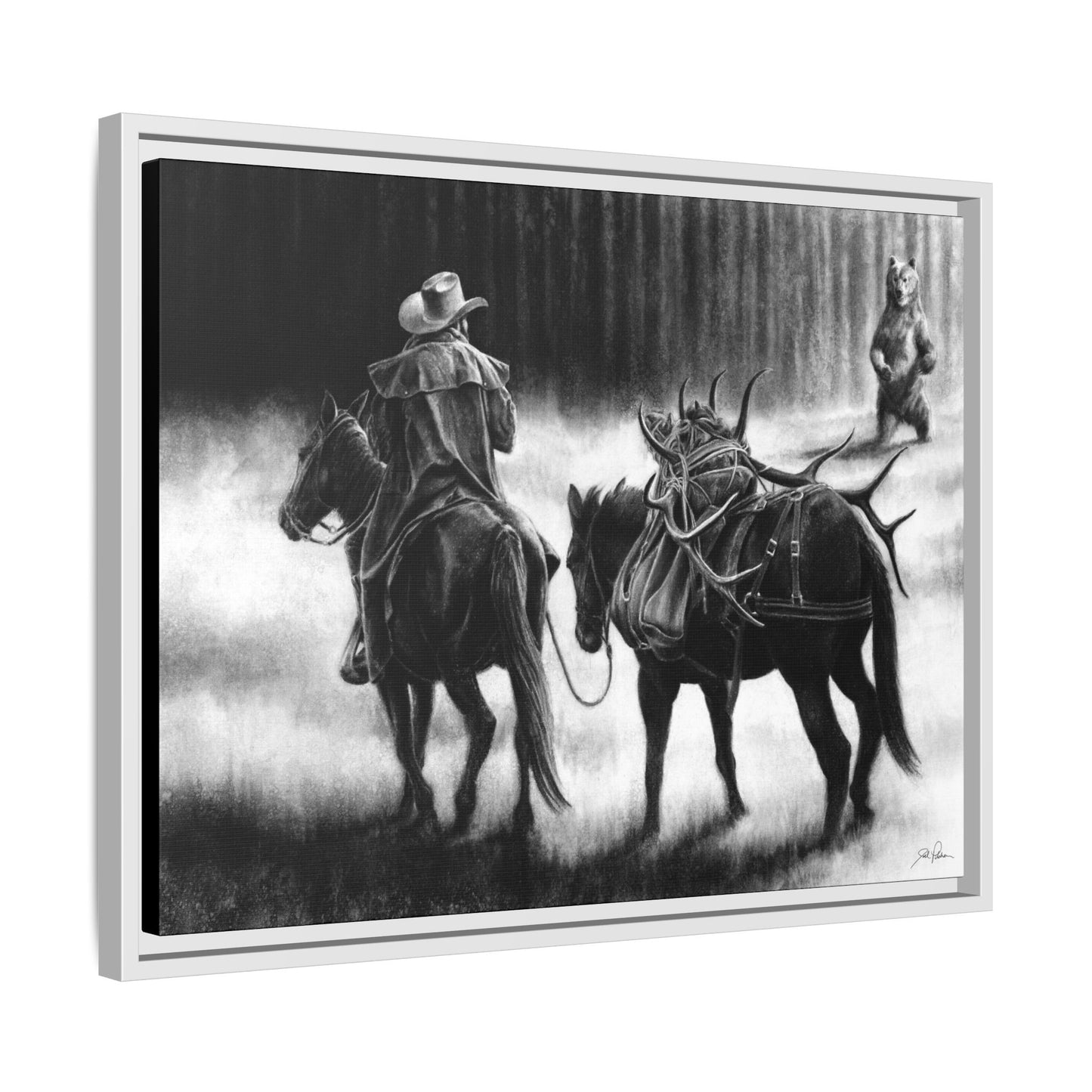 "Just Passin' Through" Framed Canvas
