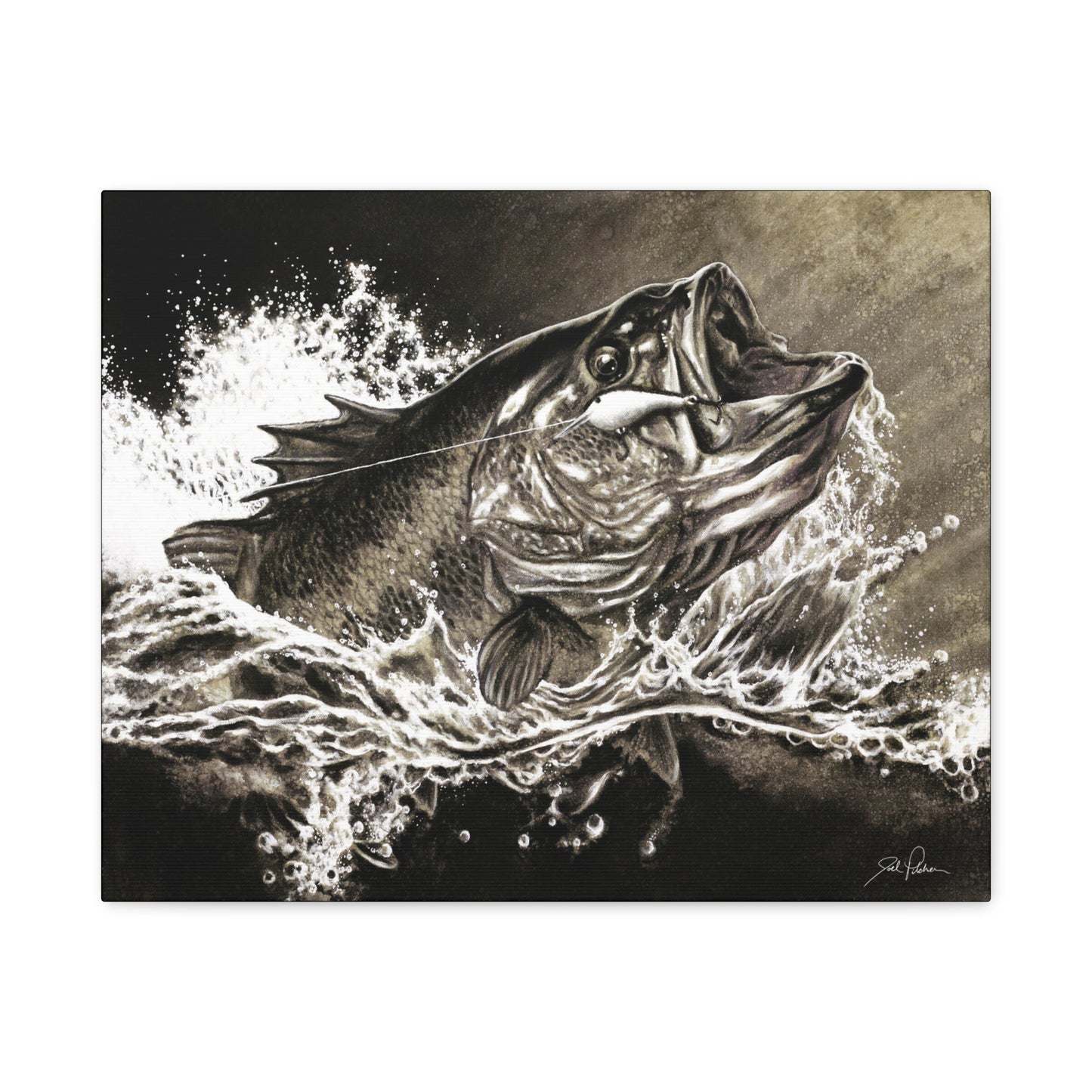 "Hooked" Stretched Canvas