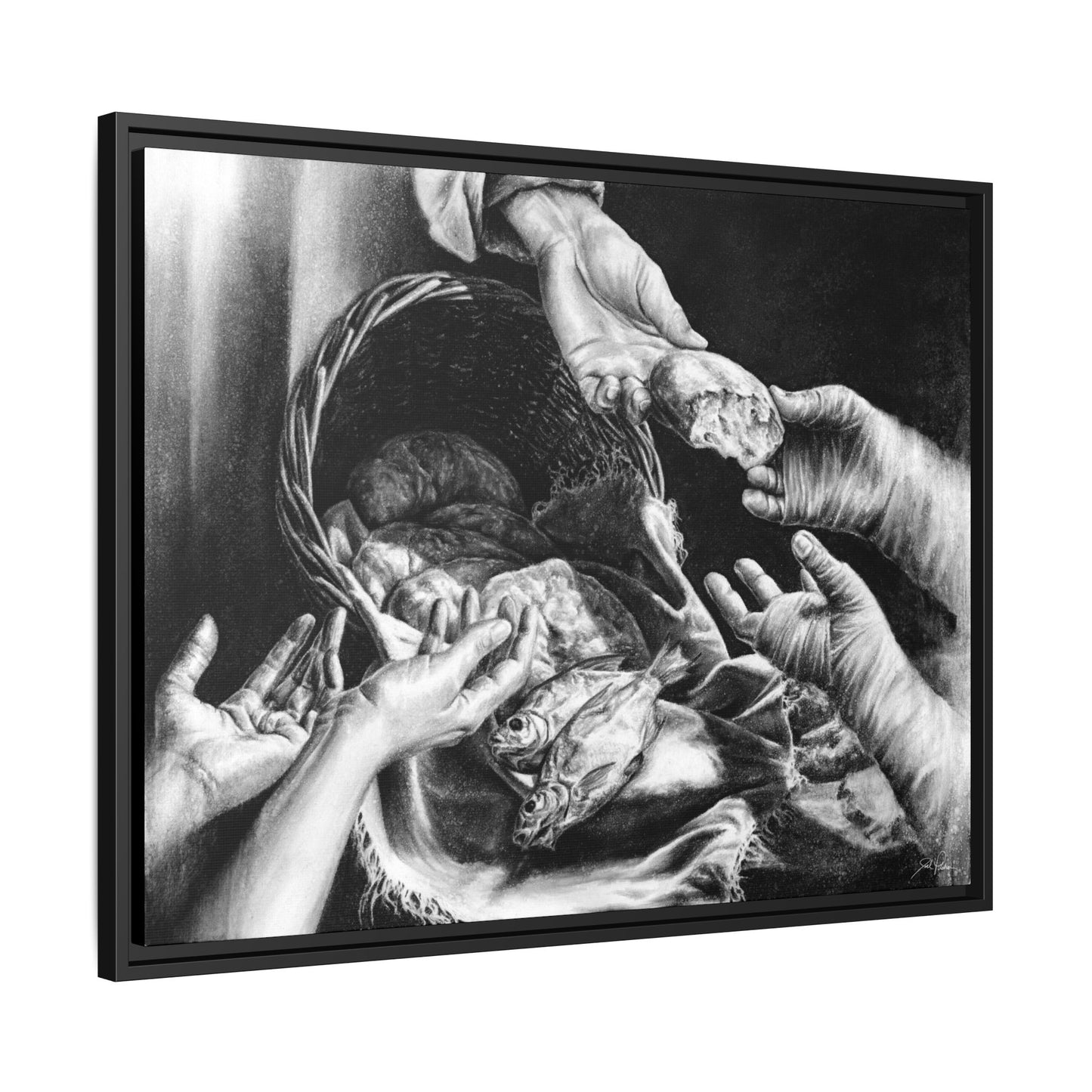 "Loaves and Fishes" Framed Canvas