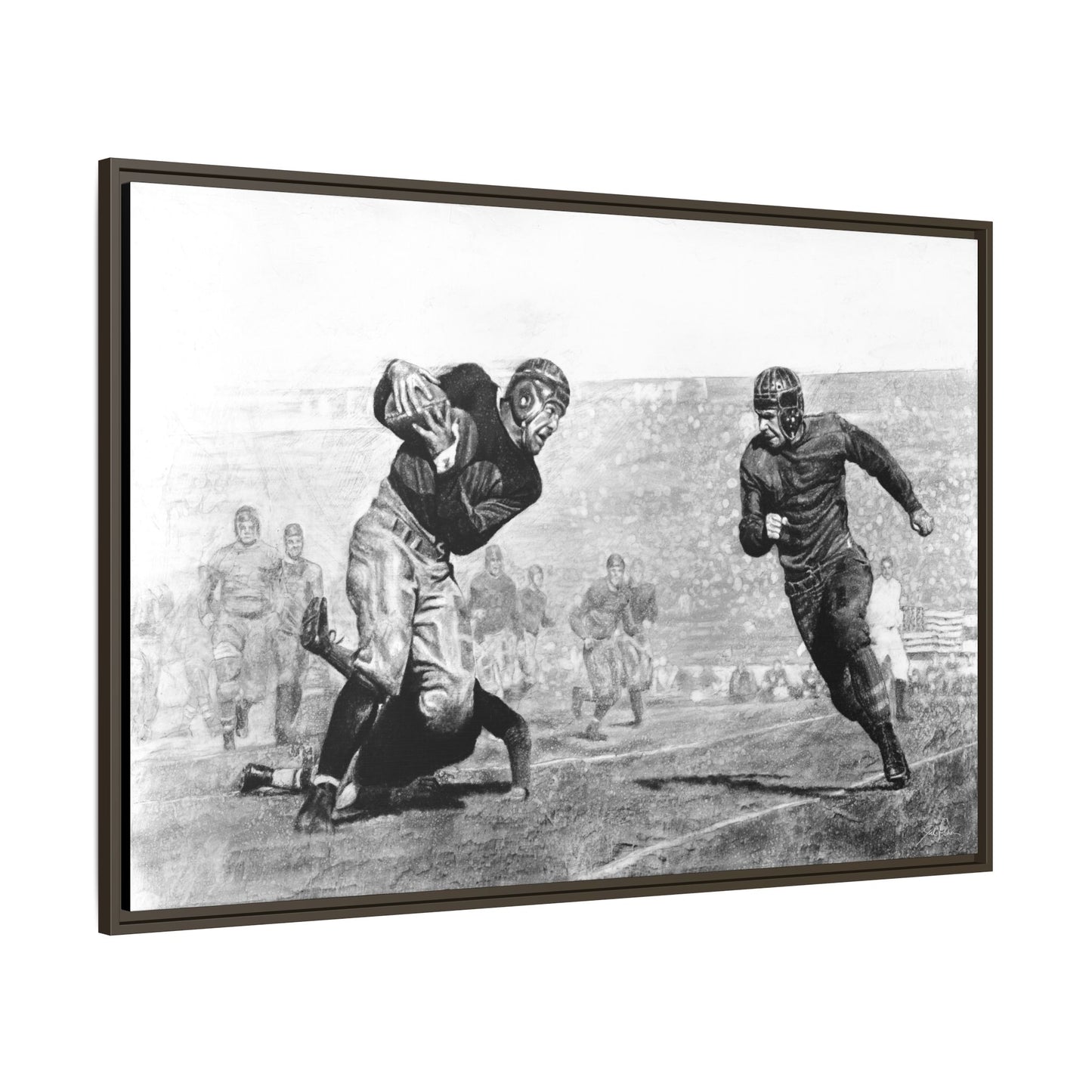 "Leatherheads" Framed Canvas