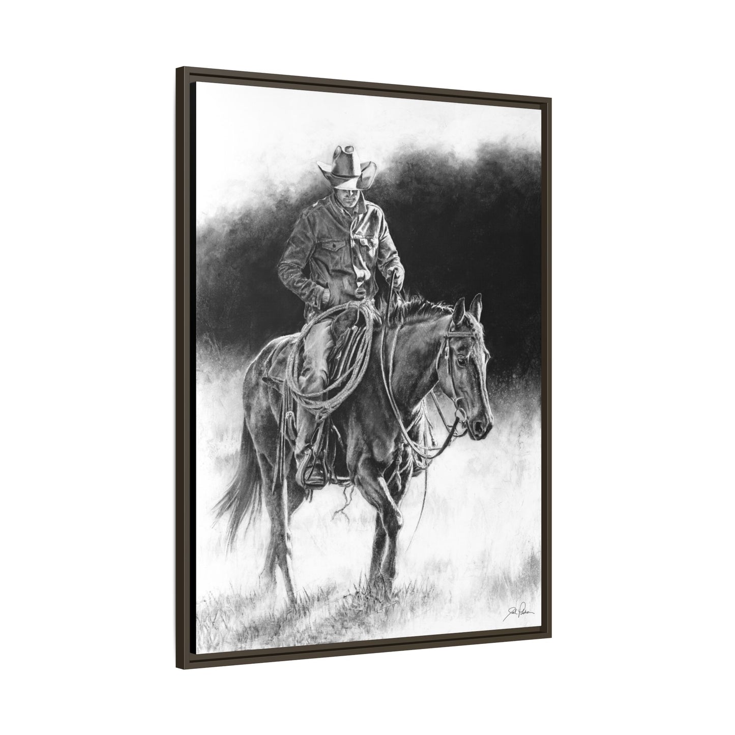 "Ridin' for the Brand" Framed Canvas