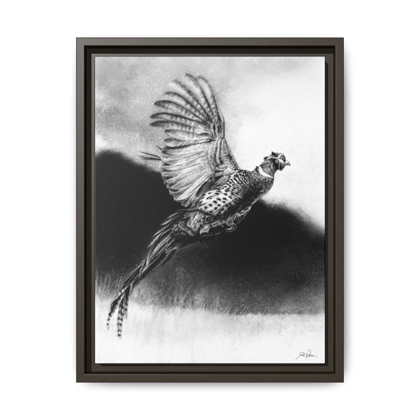"Flushed" Framed Canvas