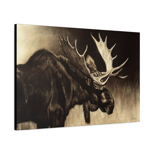 "Mighty Moose" Stretched Canvas