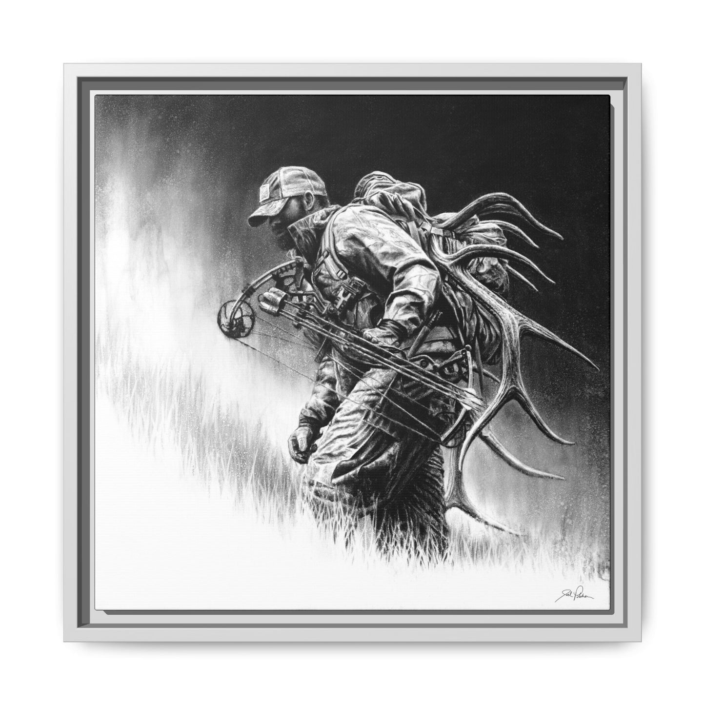 "Uphill Battle" Framed Canvas