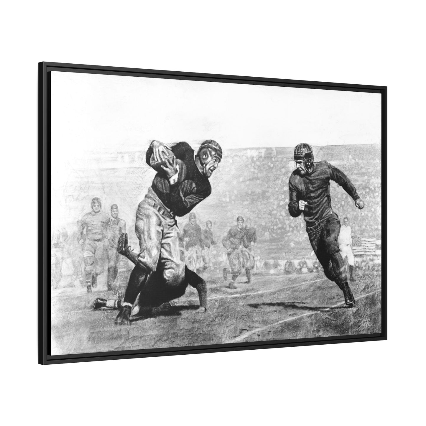 "Leatherheads" Framed Canvas