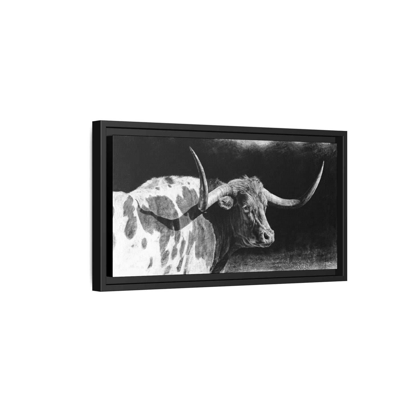 "Longhorn II" Framed Canvas