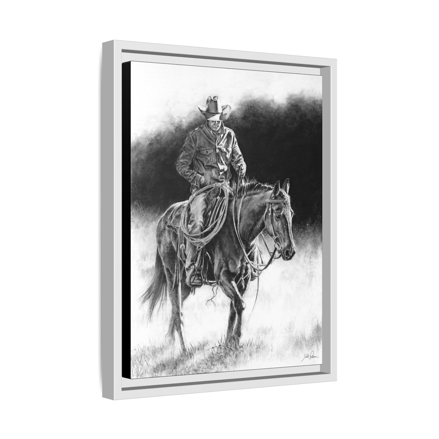 "Ridin' for the Brand" Framed Canvas