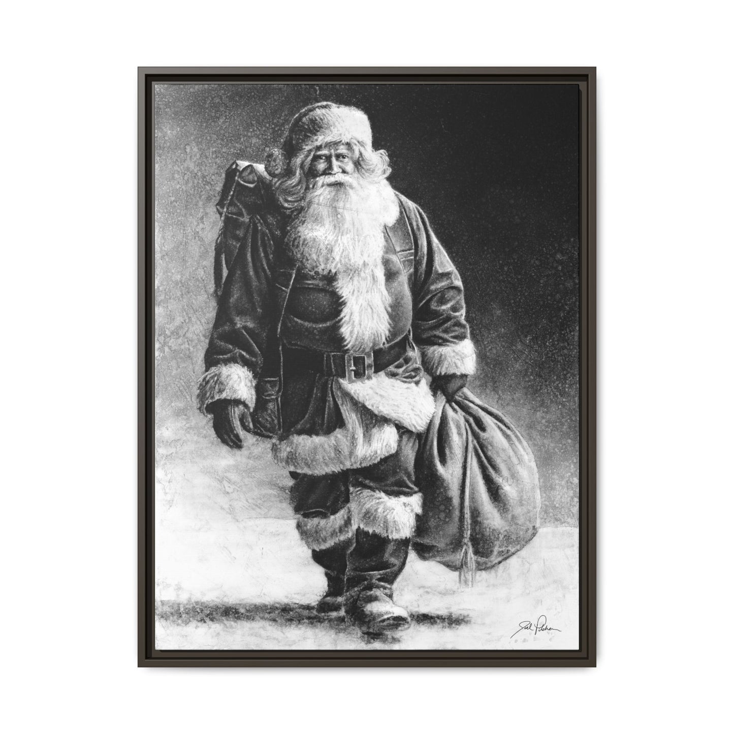 "Right Down Santa Claus Lane" Framed Canvas