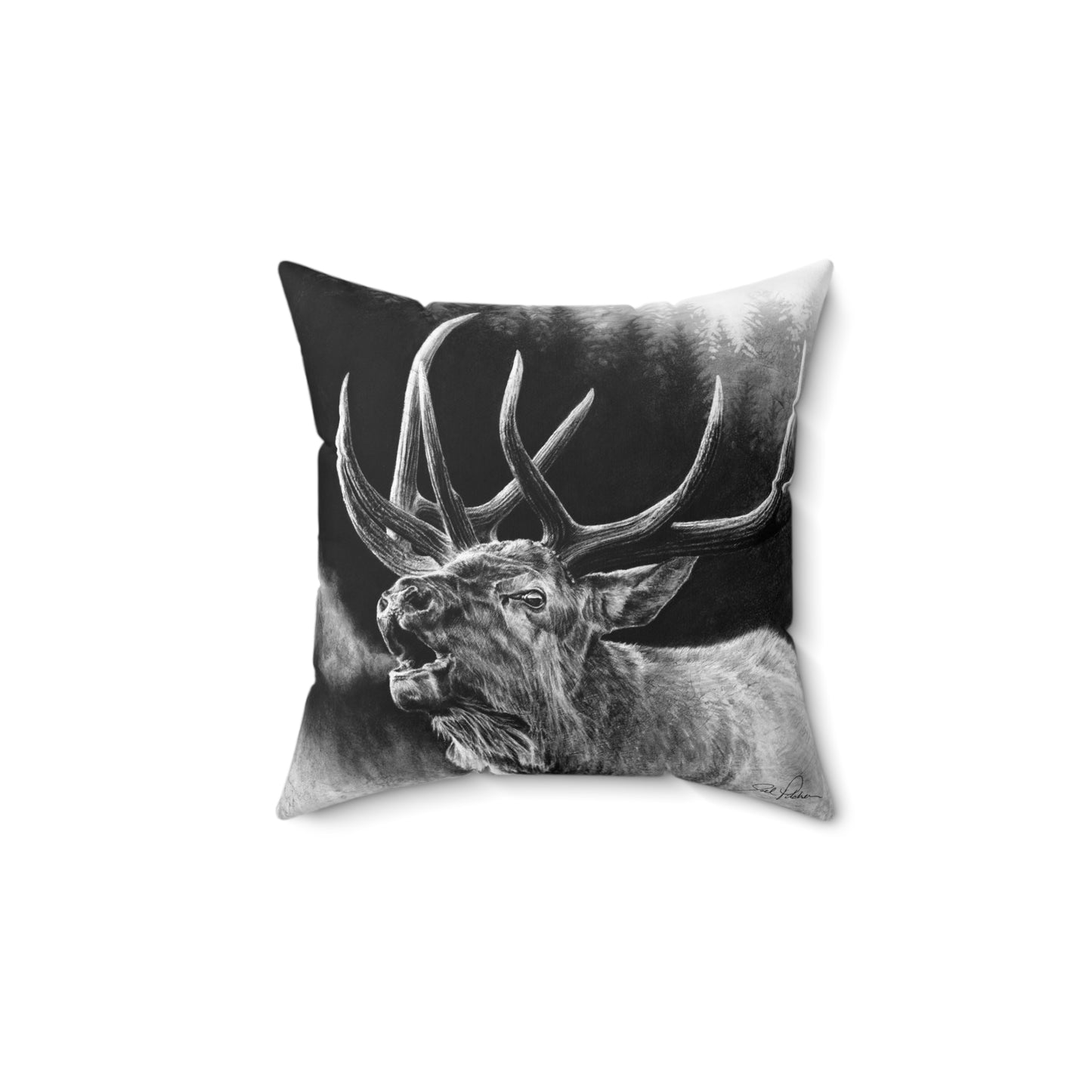 "Bugle Boy" Square Pillow.