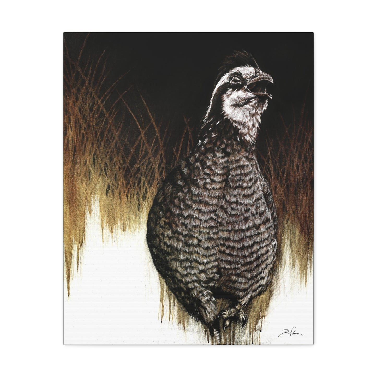 "Call of the Upland Quail" Stretched Canvas