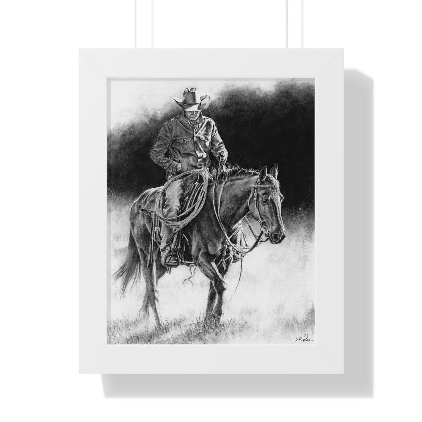 "Ridin' for the Brand" Framed Paper Print