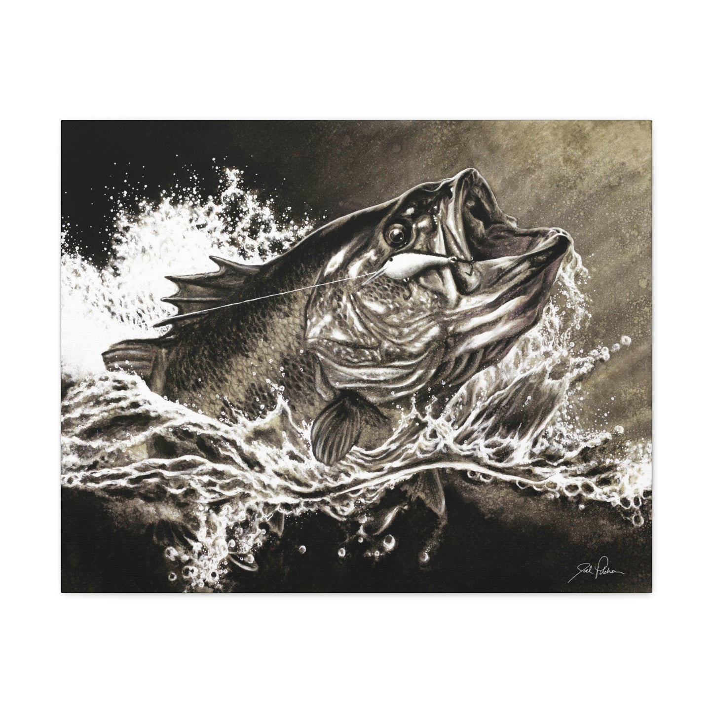 "Hooked" Stretched Canvas