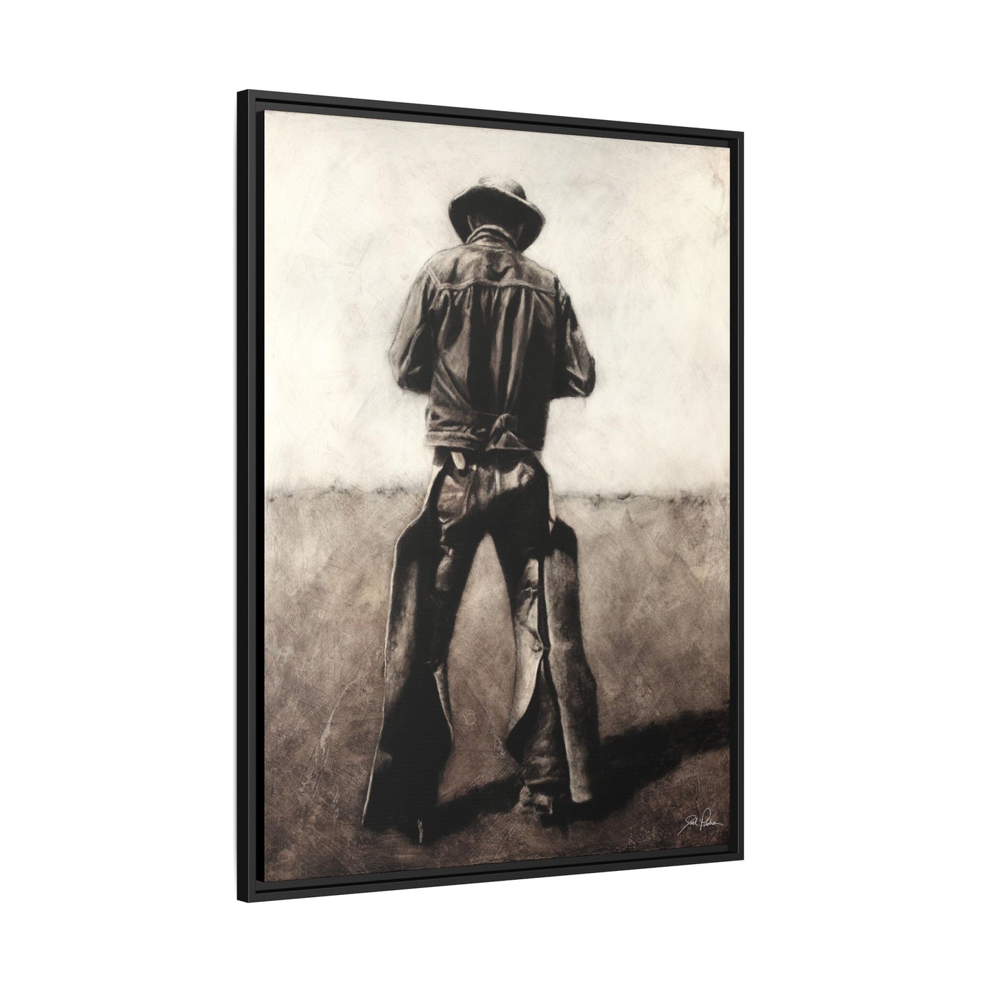 "Cowboy" Framed Canvas