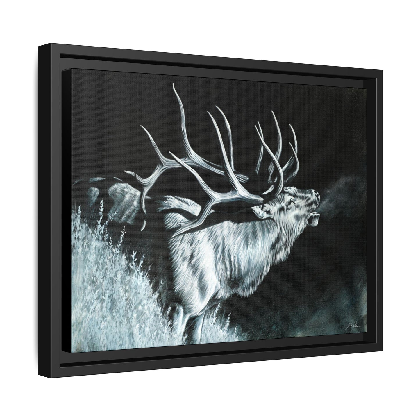 "Moonlit Melody" Framed Canvas