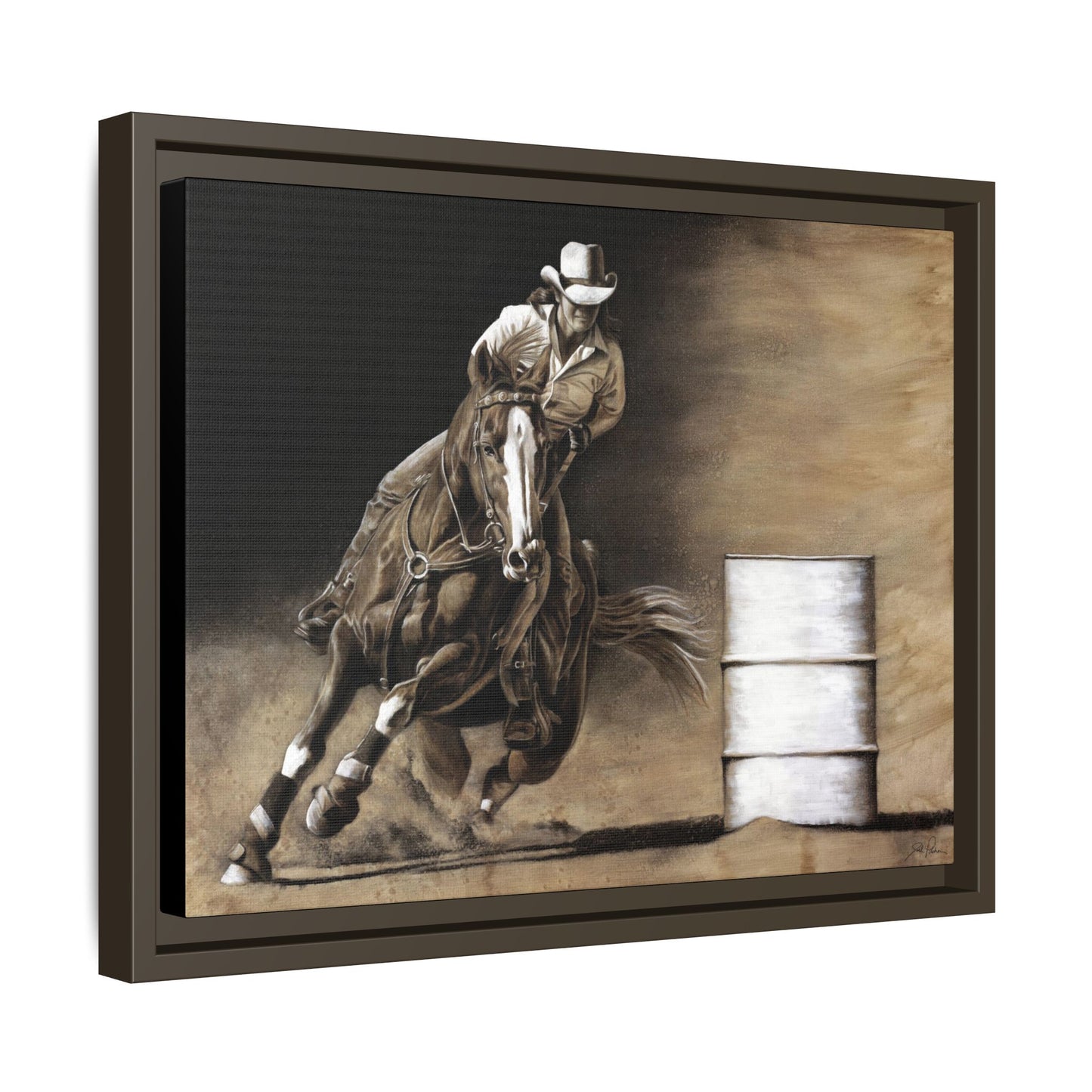"Turn and Burn" Framed Canvas