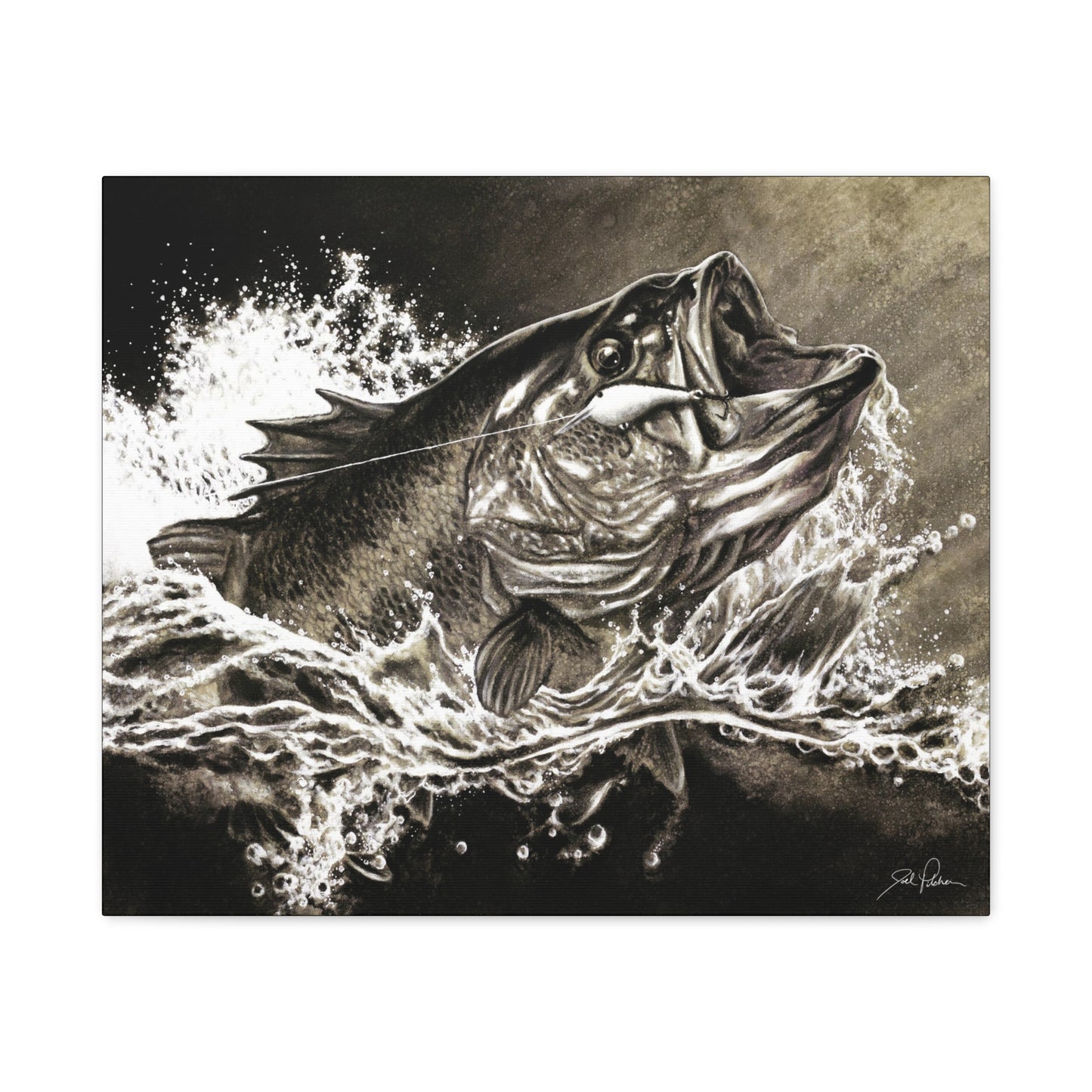 "Hooked" Stretched Canvas